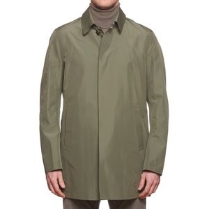 KITON KIRED Pablo Military Laser Cut Rain Jacket Trench Coat